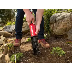 RotoShovel Digs, scoops, tills and trenches 3X faster