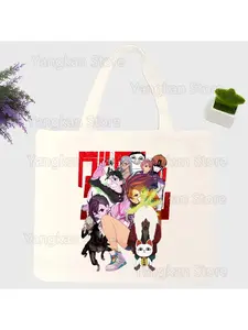 Dandadan Okarun Anime Momo Ayase Shopping Bag Shopper Bags Tote Canvas Reusable Large Capacity Casual Shoulder Bag Handbag