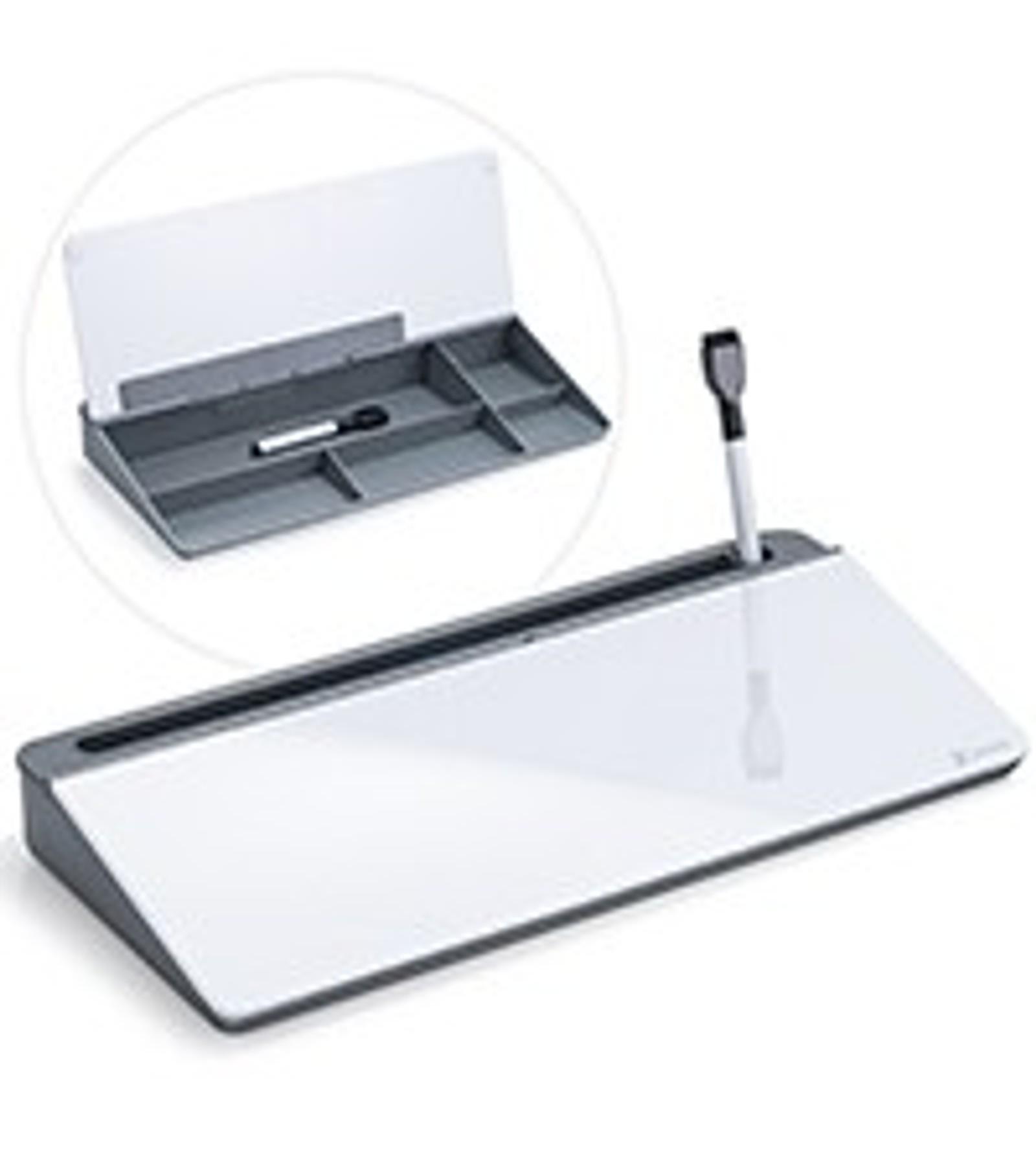Modern Compact Glass Surface Dry Erase Desk Whiteboard (Black) with Wireless Charger, Desktop Storage, To Do List Memo Notepad for Office/Home Modern Compact Glass Surface Dry Erase Desk Whiteboard (Black) with Wireless Charger, Desktop Storage, To Do List Memo Notepad for Office/Home