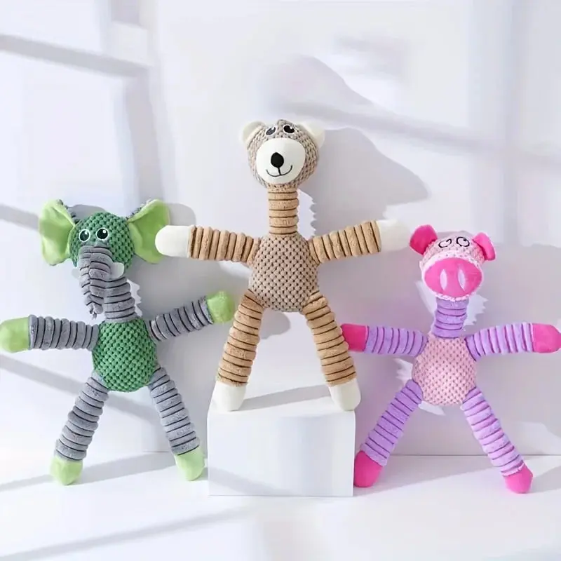 Corduroy Squeaky Plush Dog Toy