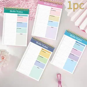Daily To Do List Notebook, 1 Count Spiral Planner Checklist Notebook, Work Organizer Planning Pad, Perfect for Enhanced Productivity and Tasks Goal Achievement