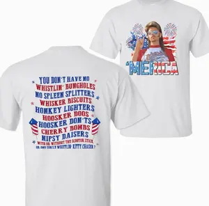 Joe Dirt Merica Fireworks Shirt, Party InThe USA 4th Of July Shirt, IndependenceDay Tee, 2 Sided Graphic Printed UnisexClassic Cotton T-shirts Womenswear Top,Menswear Top in all Sizes