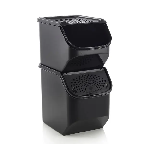Tupperware Potato or Onion Container - Large Capacity, Opaque UV Shielding, Easy Open Flap, Tidy Storage for Sweet Potatoes and More.