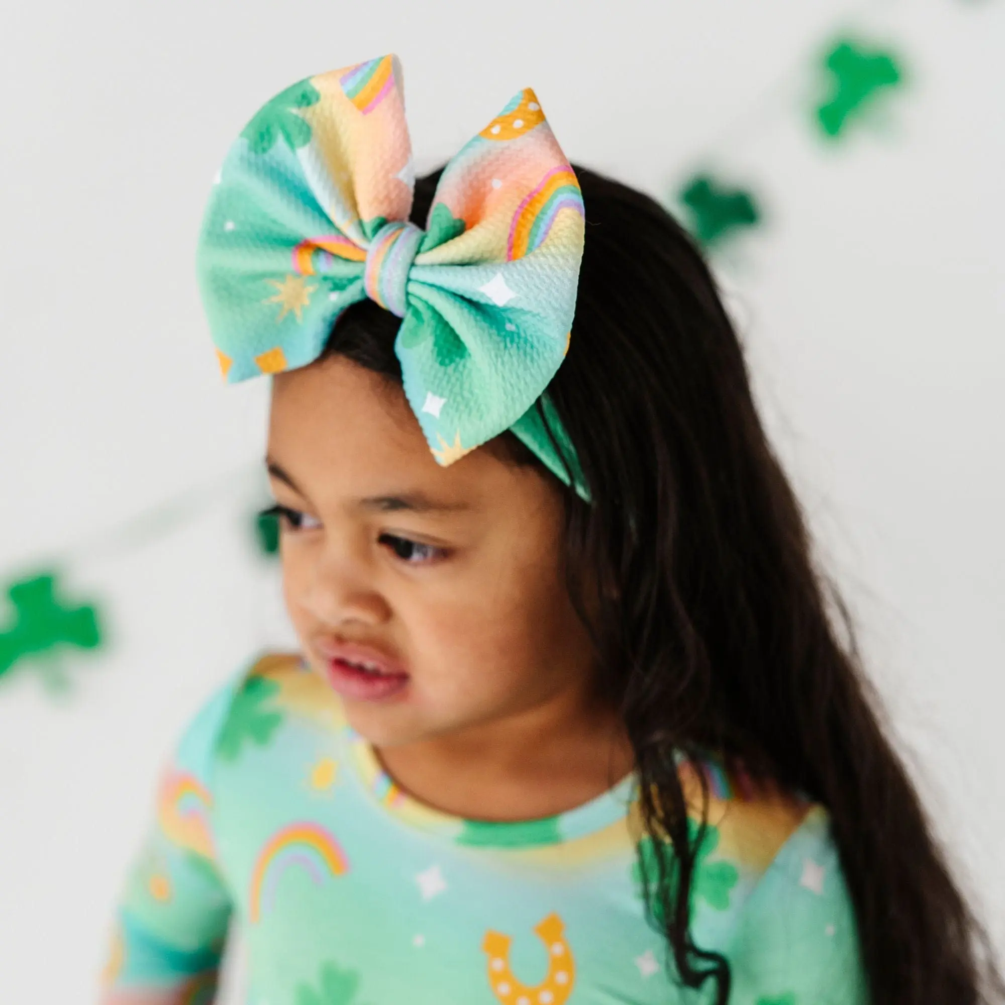 Clover the Rainbow Biggie Bow