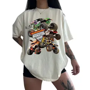 Vintage Monster Jam T-Shirt, Grave Digger Monster Truck Graphic Tee, Retro Racing Aesthetic Top, Monster Truck Rally Fan Gift, Oversized Streetwear, Motor Sports Top, Unisex, Fast Shipping	