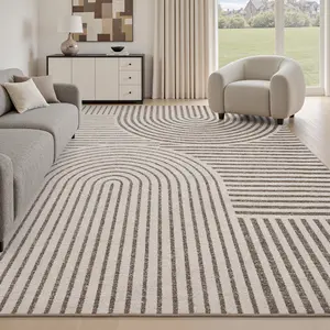 MontVoo Machine Washable Area Rug, Non-Slip TPR Backing, Stain-Resistant & Easy Care Modern Indoor Rug for Living Room, Bedroom & Entryway