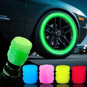 20-Piece Premium Glow-in-the-Dark Valve Cap Set - Universal Fit for Cars Trucks & Motorcycles Easy Installation Versatile Use Combination Pack Total 20pcs