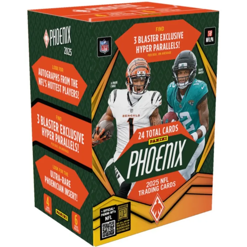 1 Pack NFL 2025 Panini Phoenix Trading Cards (Blaster Pack) – Sealed Shipment When Not Live, Rip-and-Ship When Live