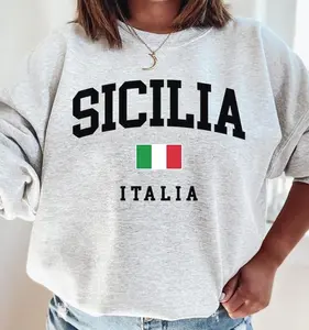 Sicily Sweat Shirt Italy Sicilia Clothes Italian Flag T-Shirts, Crewneck Sweatshirts & Pullover Hoodie Soft And Comfortable Shirt Unisex Vintage Sicilian T-Shirt Sweatshirt Hoodie GFG5H