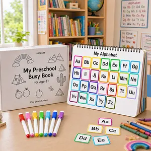 [30 Activities]  Mallify Montessori Busy Book for Kids, Preschool Learning Activities, Toddler Busy Board, Gifts for Toddlers, Busy Tots Bilingual Toddler Markers, Travel Student Painting Supplies, Teaching Supplies, mothersdaygift, #dealsforyoudays