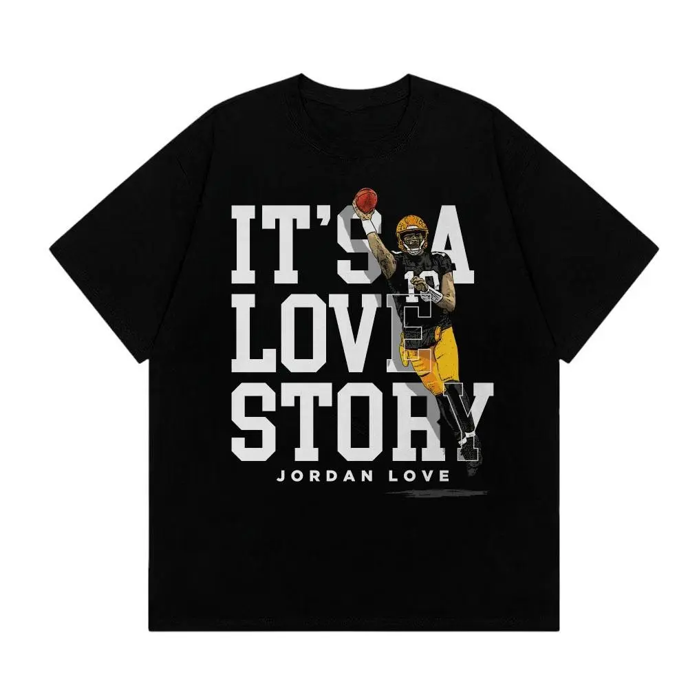 Jordan Love Football Graphic Tee, Game Day Unisex Cotton T-Shirt, Green Bay Fan Apparel
