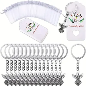 Guardian Angel Keychain with sandbags and cards for wedding parties, birthday parties, christenings, sacraments, Thanksgiving gifts and souvenir distributions