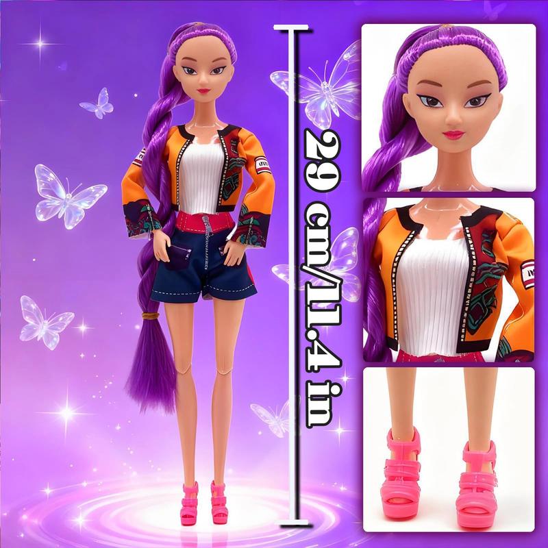 [New Year Gift] Anime Action Figure Doll Set of 3 Rumi Mira Zoey 11.5-12 Inches Joint Movable Collectible Dolls for Fans Kids Desk Display Halloween