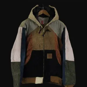 Corduroy Handmade Reworked Custom Jacket Coats Tops Long Sleeve Casual Zipper Hoodie Corduroy Handmade Reworked Custom Jacket Coats Tops Long Sleeve Casual Zipper Hoodie