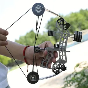 Mini Compound Bow Kit Toy with Arrows and Target for Archery Practice Accuracy Outdoorfun Transport,holiday giftv