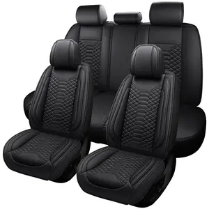 For Ford F150 Seat Covers 2015-2023 2024 2025 2026,Full Set Leather Waterproof Black Trucks Pickup Seat Covers Custom Fit for Ford F150 Accessories,Car Seat Cover for SuperCrew/CrewCab(XL,XLT)