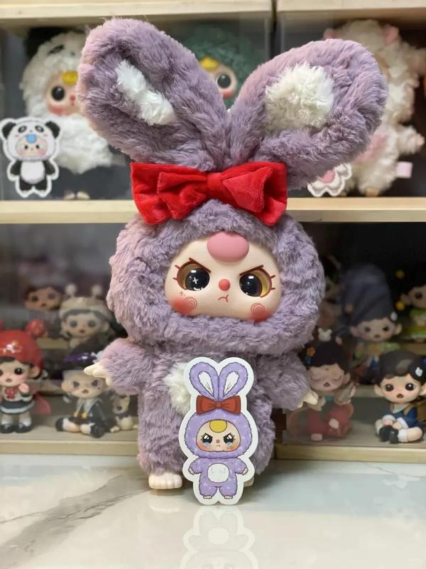 Baby Three 400% Scale V1 Baby Blind Box | 12+1+2 Hidden Styles | Ultra-Soft Cuddly Heart-Themed | Collector's Gift for Adults & Kids (Display/Play)