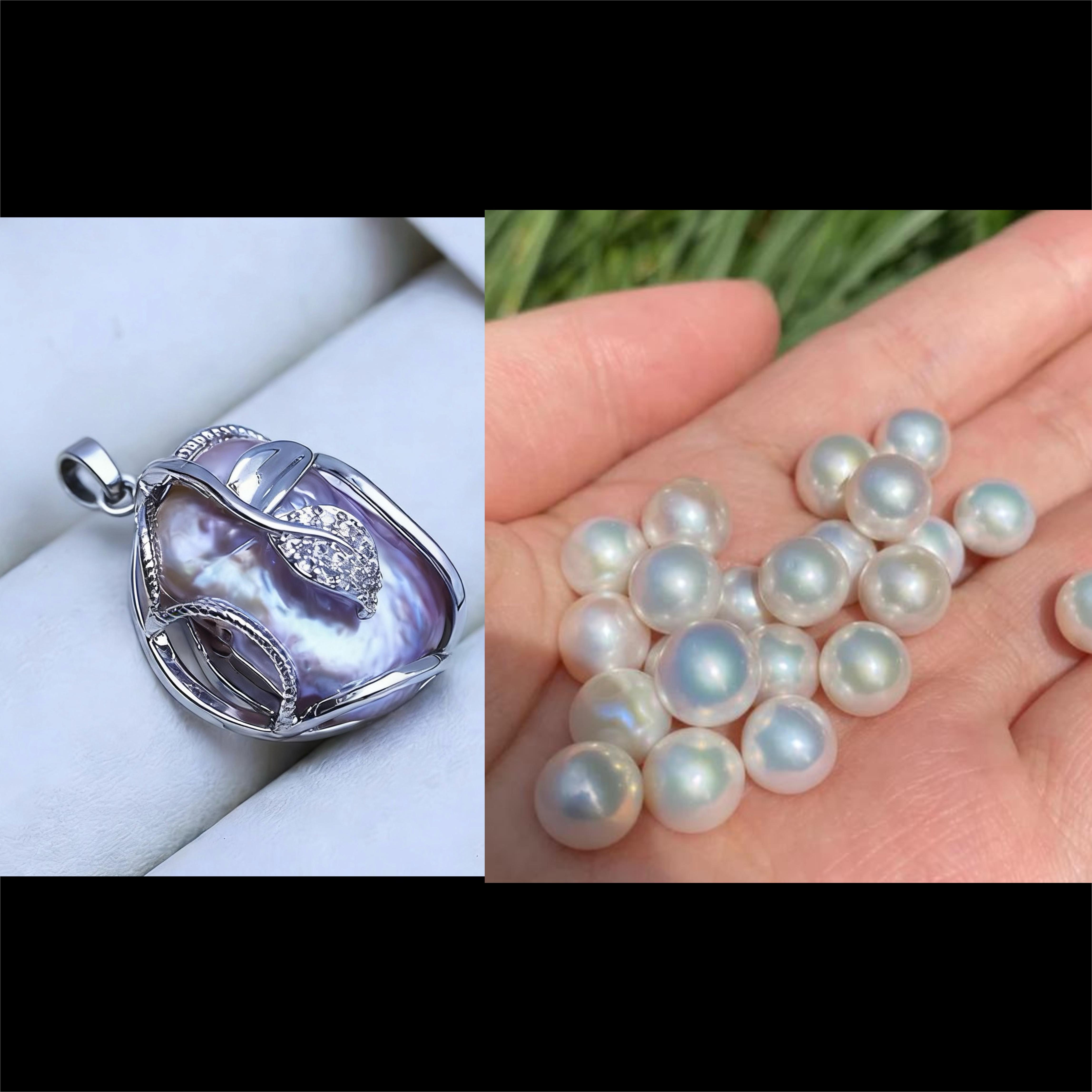 Pearl pendant+[live opening] Min 1 White Sakura as gift