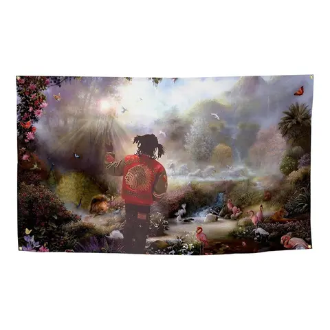 Garden Of Eden Tapestry, Hip Hop Singer Tapestry, Wall Hanging Banner for Home Decor, Party, Holiday Decoration, Tapestry Wall Mural, Boho Floral Design, Bohemian Tapestry Style, Durable Flower Pattern Tapestry, Wall Tapestries, Decorative Tapestry
