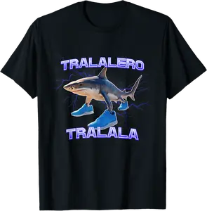 Tralalero Tralala Bootleg Brainrot Italian Brainrot Meme T-Shirt - Alexandriaro Shop 79B0F27FXHBM