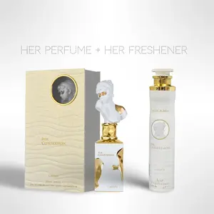 Lattafa Her Confession Eau De Parfum 100ml / 3.4 oz + Her Confession Air Freshener 300ml / 10.1 fl oz