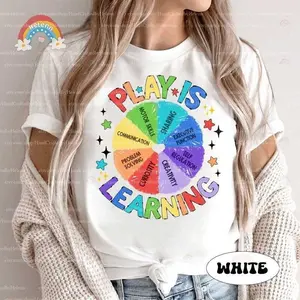 Teacher Shirt, Play Is Learning Teacher Tshirt, Teacher Life, Back To School, Kindergarten Teacher, Teacher Appreciation Gifts, Teacher Gift HBI
