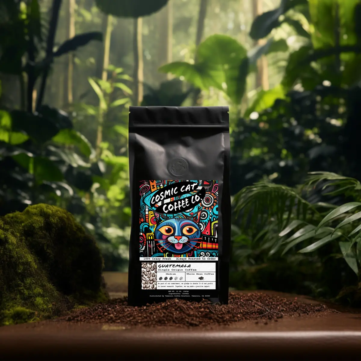 Guatemalan Coffee | Single Origin | Medium Roast, Low Acidity | High Altitude Beans | Roasted & Shipped Same Day | 1% Profit to Cancer Research Beverage Dark