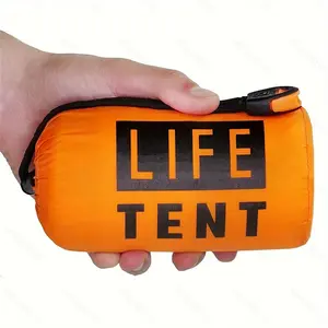 Portable Life Tent, Waterproof Outdoor Tent Tarps with Lightweight Storage Bag & Plastic Whistle, Outdoor Camping & Hiking Equipment, Tent Canopy