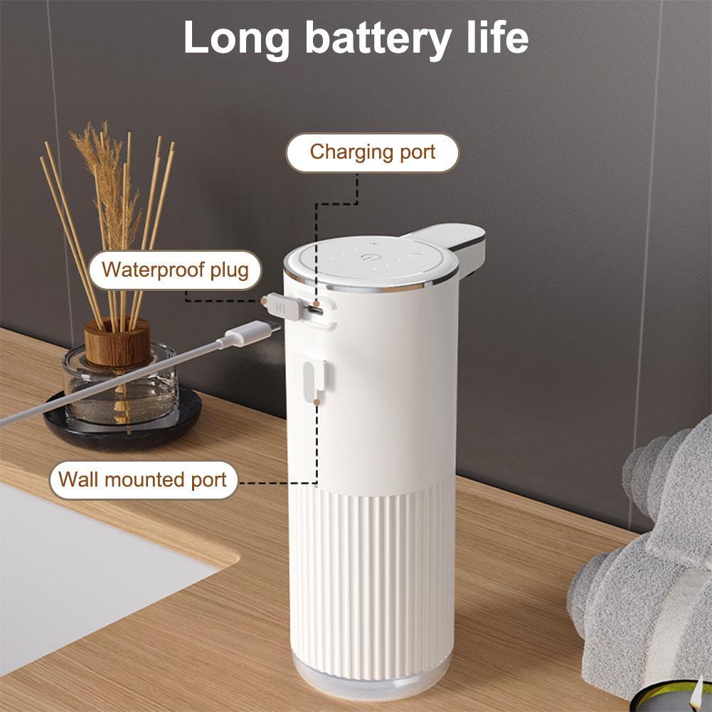 Shunmaii Automatic Soap Dispenser – 400ml Touchless Foaming Dispenser with USB Rechargeable Battery