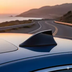 Shark Fin Antenna Cover - Boost FM AM Radio Signal, Universal Stick-on Exterior Car Roof Decor Upgrade for Enhanced Reception and Stylish Look