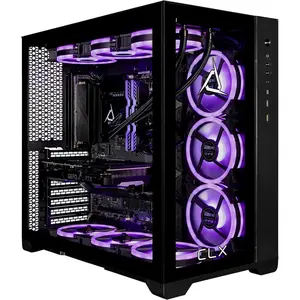 CLX SET Liquid Cooled Gaming Desktop Computer, Intel Core i9-14900KF 3.2GHz, 64GB RAM, 2TB SSD + 6TB HDD, NVIDIA GeForce RTX 5070 12GB, Windows 11 Home, Black