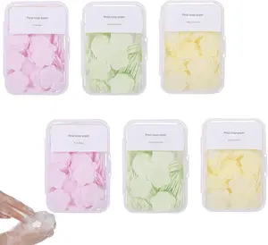 600PCS Portable Mini Soap Sheets – Scented Disposable Hand Washing Paper, Travel-Friendly & Water-Soluble Soap for Camping, Hiking & Outdoor Use