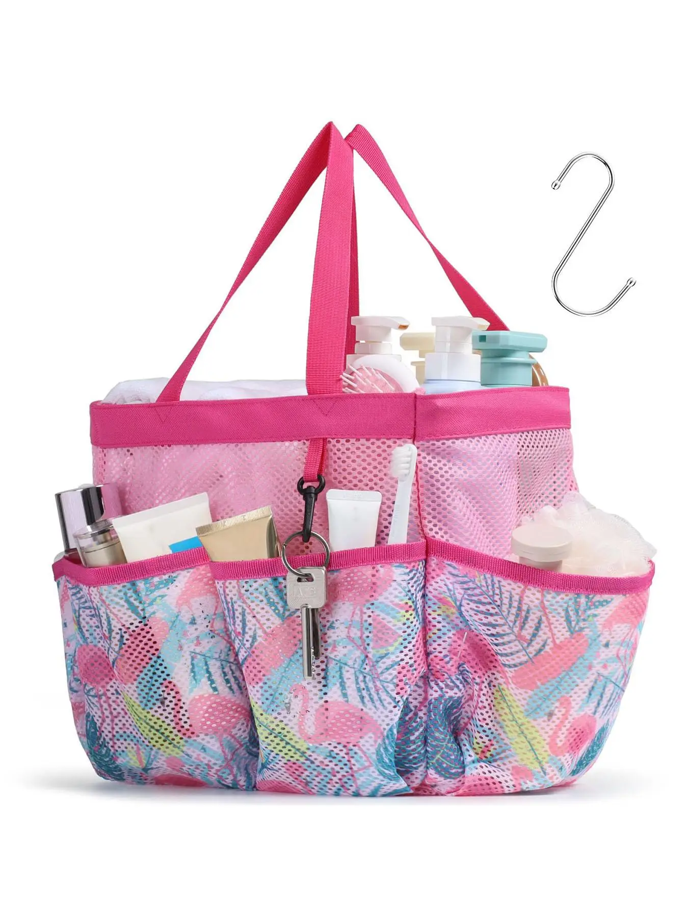 Shower Caddy Portable - Mesh Shower Caddy Bag Basket Tote for College Dorm Room Essentials Bathroom Gym Camp Quick Dry Shower Bags for Women Men with