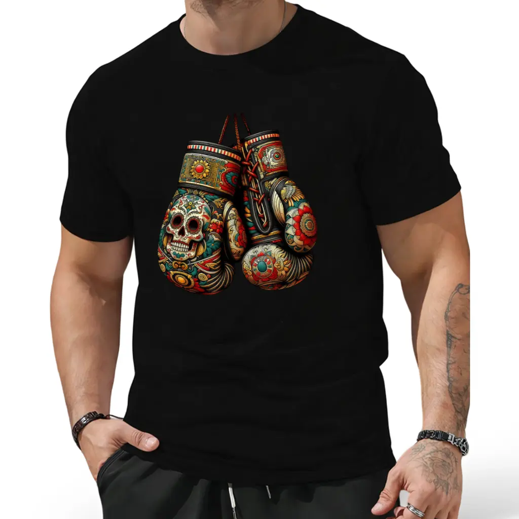 Mexican Vintage Style Boxing, Chicano Clothing, Mexican Clothes, Chicano Style Art Graphic Tee for Men , Gangster Clothes Lowrider Art