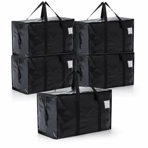6-Pack — Extra-Large, Ultra-Durable Heavy-Duty Moving Bags | Waterproof Storage Totes — Moving Essentials (Featuring Handles & Zippers). Collapsible Design — Ideal for College Dorm Move-In/Move-Outs and Everyday Storage. Shopping Expandable