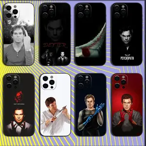 D-Dexter Morgan Phone Case For iPhone 17 16 15 14 13 12 11 Pro Max Plus Soft Black Cover