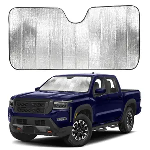 EcoNour Durable Accordion Car Sunshade Windshield Outside - 66"x27" XL Size for Trucks, Automotive Exterior Sunshade Accessory