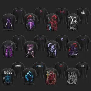 Shadow Soldiers IGRIS IRON TANK BERU T shirt Sung Jin Woo Solo Leveling Anime Double Printed Vintage Washed Oversize Unisex Heavyweight Cotton Tee Casual Daily Wear Streetwear Manga Graphic Top Fashion Anime Apparel For Men And Women