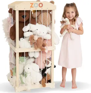 Wooden Stuffed Animal Storage for Kids – Large Toy Storage Organizer & Holder for Your Kids Playroom or Nursery – Easy to Assemble Stuffed Animal Zoo That Keeps Plush Friends Ready for Snuggles Visit the ZICOTO Store