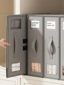 Bed Sheets Organizers And Storage (King Size),Foldable Sheet Organizer With Handle, Bedding OrganizerStorage For Sheets, Duvet Cover, Collapsible Storage Organizer