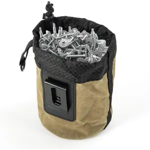 Tool Bag for Nails/Screws, Metal Clip Tool Bag, Suitable for Tools, Screws, and Nails, Ideal for Electricians, Plumbers, Carpenters, Contractors, Handy People, and Any Craftsmen