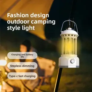Camping Light, Retro Lantern, Ambient Tent Lamp, COB Portable Camp Light, Gift