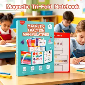 Magnetic Fraction Demonstration Book, 1 Set Math Teaching Aid, Learning Toy for Gift, Mathematical Knowledge Training Toys, Interactive Game Props, Educational Material,Christmas Gifts,New Year gift