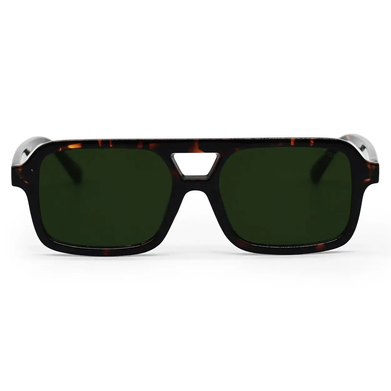 Stylish Square Shades in Green Tortoiseshell, Universally Flattering Frames with Architectural Design & Affordable Fashion