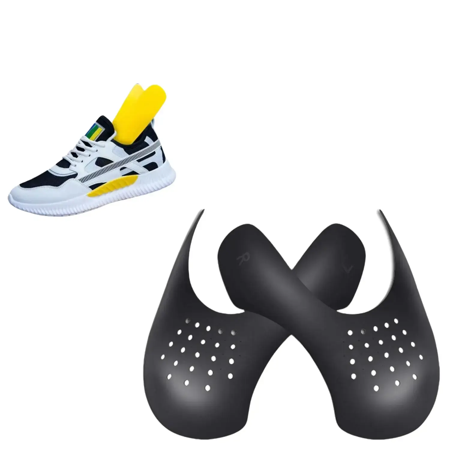 Pair Sneaker Shoe anti Crease Protector Decreaser Toe Force Creasing Shoes Cover