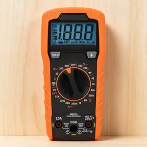 Digital Manual-Ranging Voltage Tester, 600V AC/DC Multimeter, Tests Batteries Current Resistance Continuity, Reusable Electrical Diagnostic Tool, for Diodes and Circuit Testing