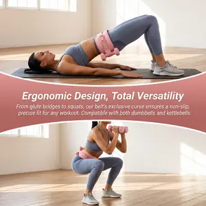 Hip Thrust Belt for Glutes – Soft Padded, Adjustable Booty Strap, Heavy-Duty for Home Gym Workouts-YY1