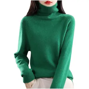 Cozy Cashmere Turtleneck Sweaters for Women Oversized Fall Winter Long Sleeve Soft Dressy Casual Pullover Tops
