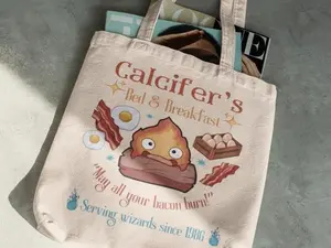 Calcifers Tote Bag, Cute Tote Bag
