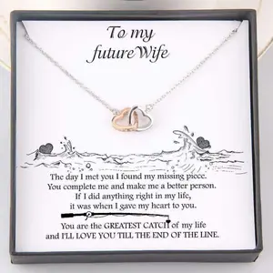 Girlfriend Necklace, Future Wife Necklace, To My Future Wife Necklace Gift, You Are Greatest Catch Of My Life, romantic gift, engagement present, meaningful jewelry, LED gift box, anniversary surprise